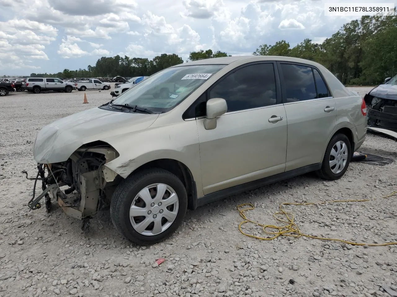 3N1BC11E78L358911 2008 Nissan Versa S