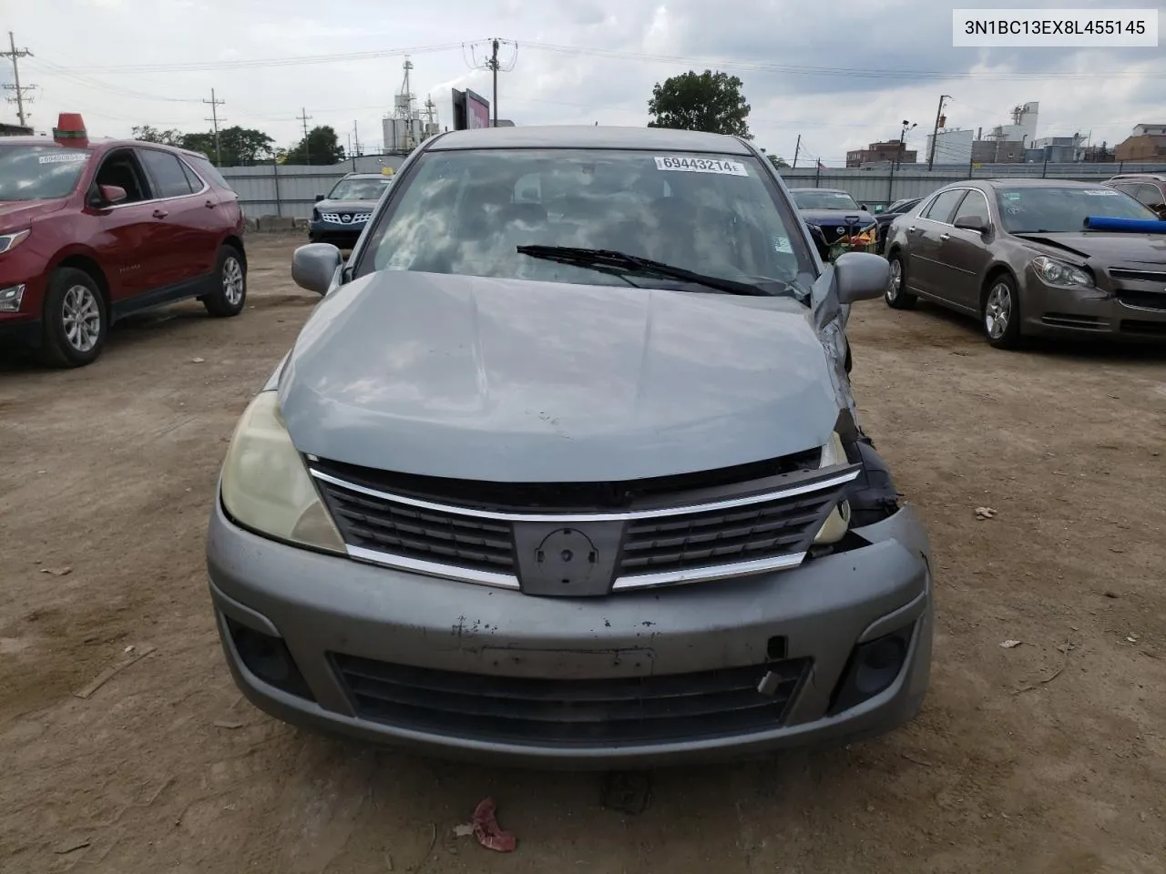 2008 Nissan Versa S VIN: 3N1BC13EX8L455145 Lot: 69443214