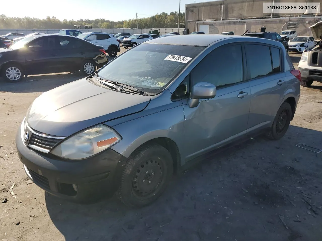 2008 Nissan Versa S VIN: 3N1BC13E88L351138 Lot: 70918204