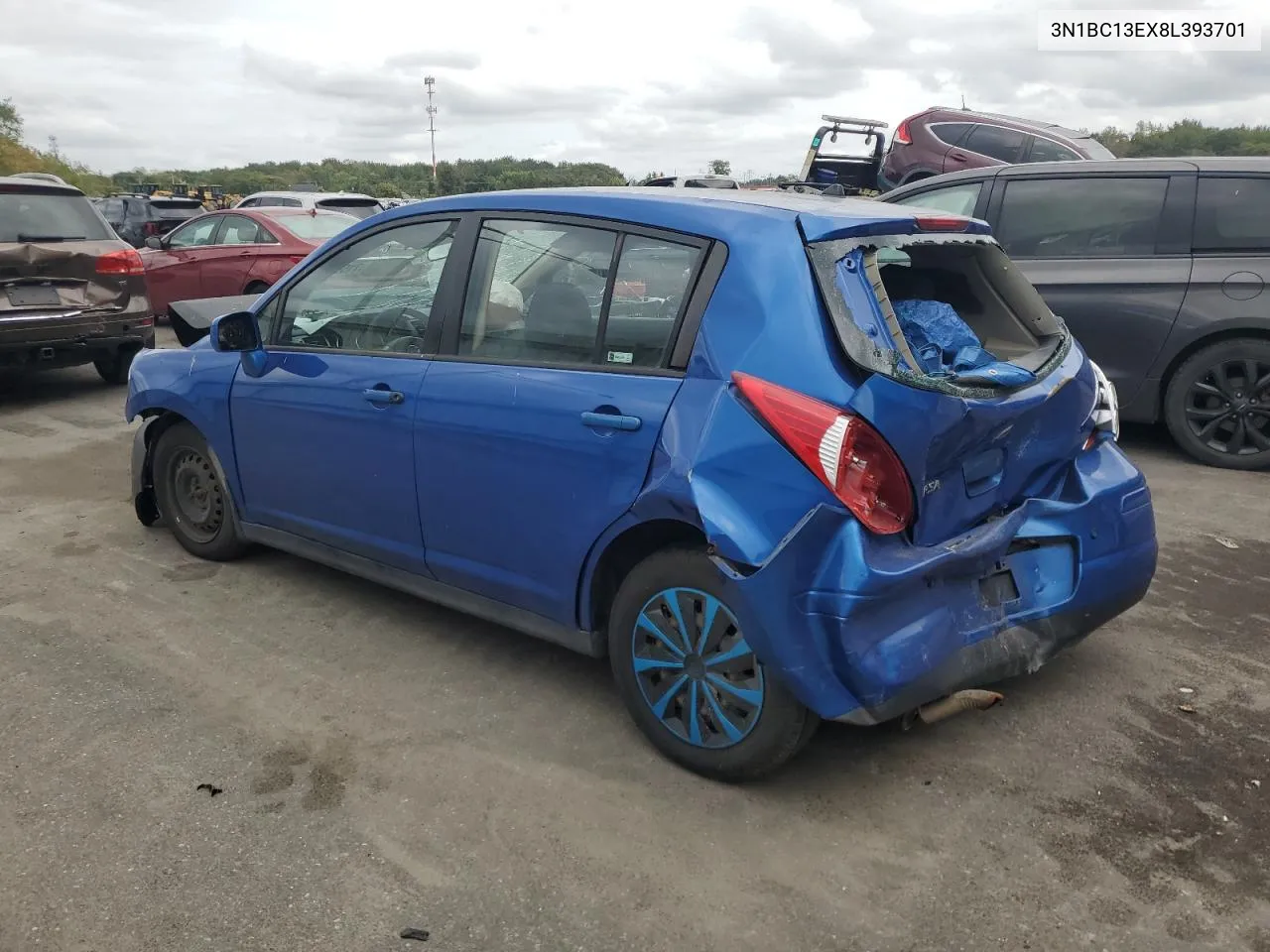 2008 Nissan Versa S VIN: 3N1BC13EX8L393701 Lot: 71596324