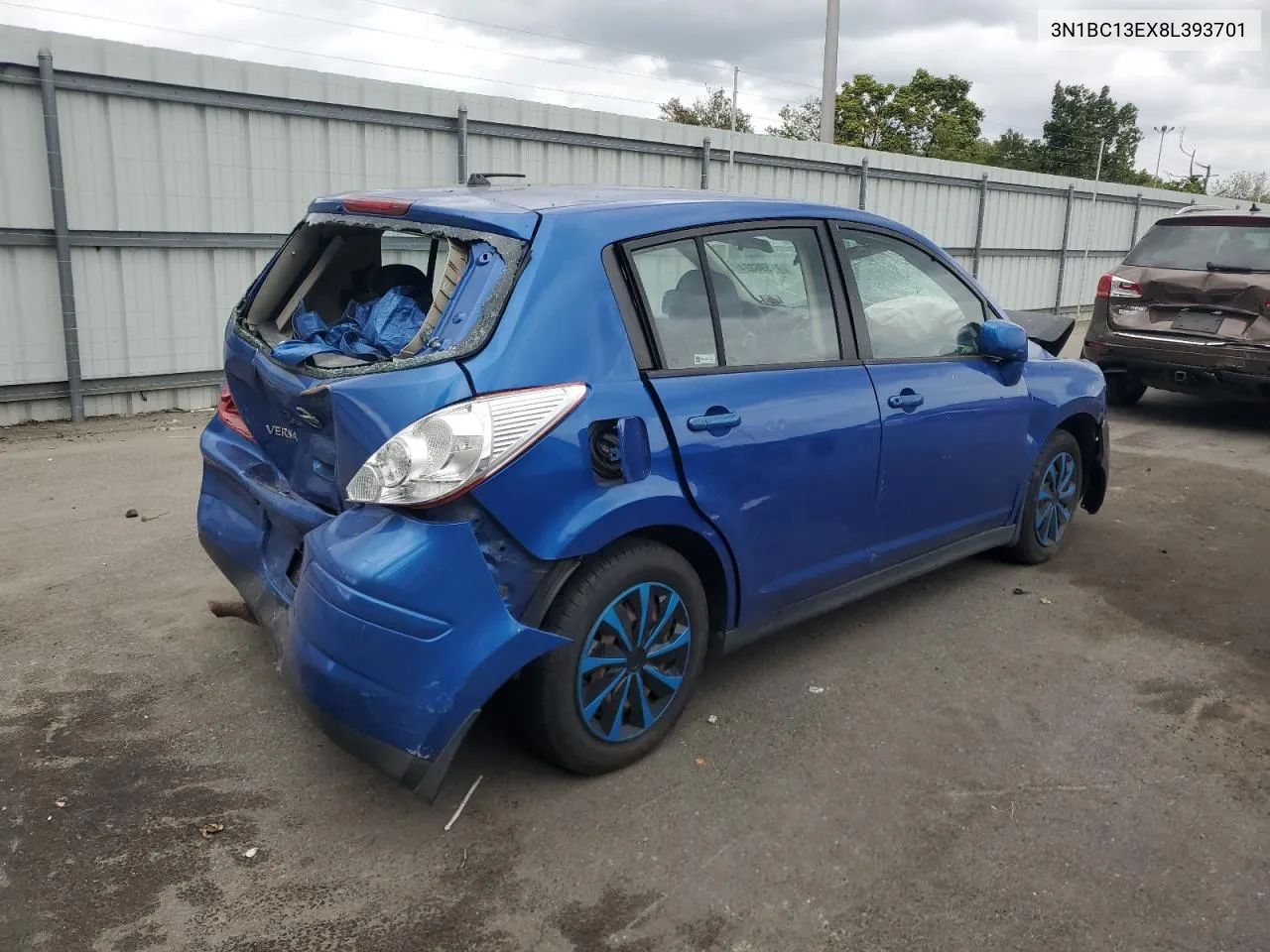 2008 Nissan Versa S VIN: 3N1BC13EX8L393701 Lot: 71596324