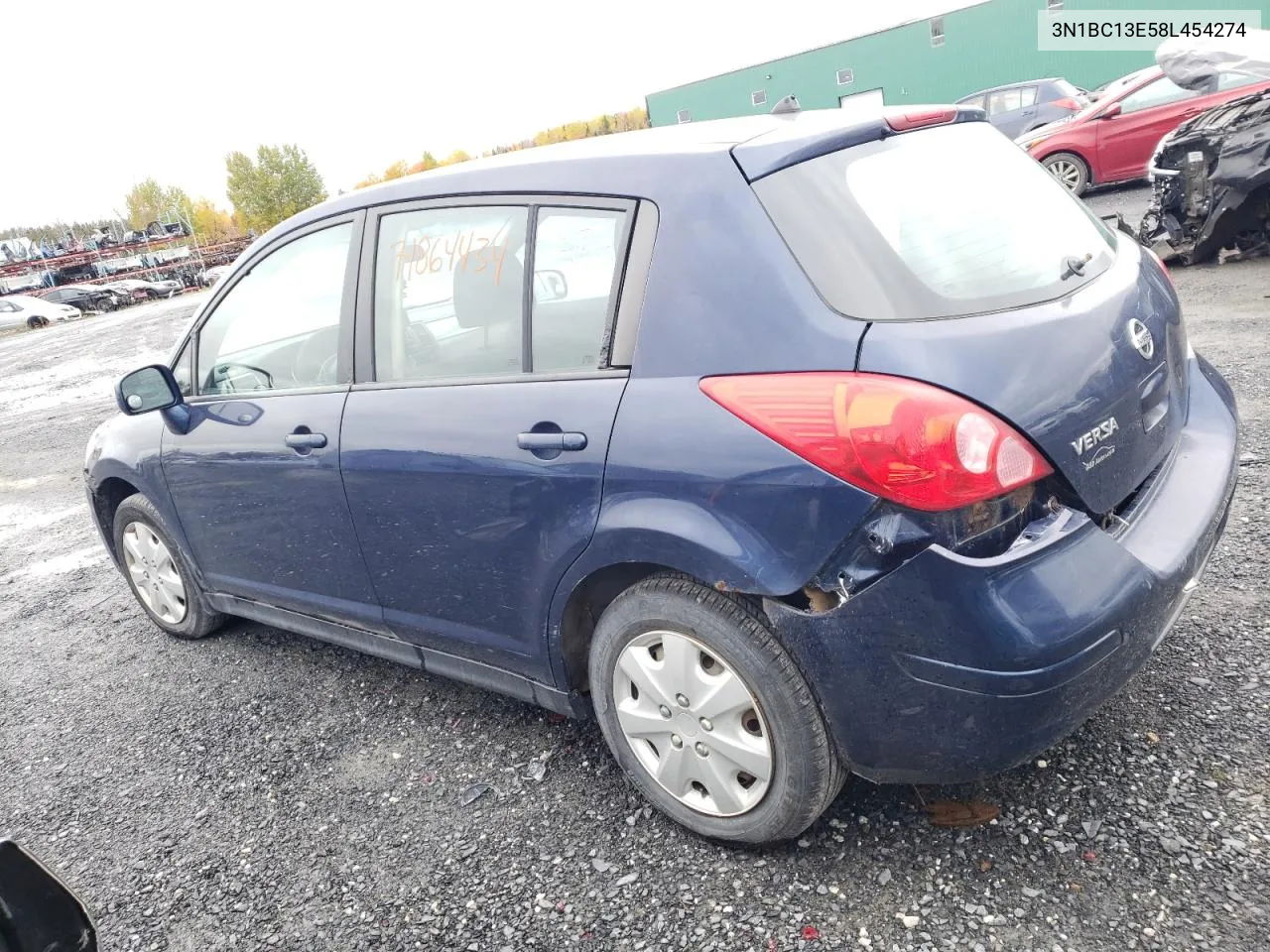 2008 Nissan Versa S VIN: 3N1BC13E58L454274 Lot: 71864434