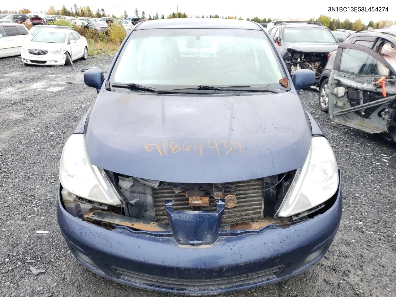 2008 Nissan Versa S VIN: 3N1BC13E58L454274 Lot: 71864434