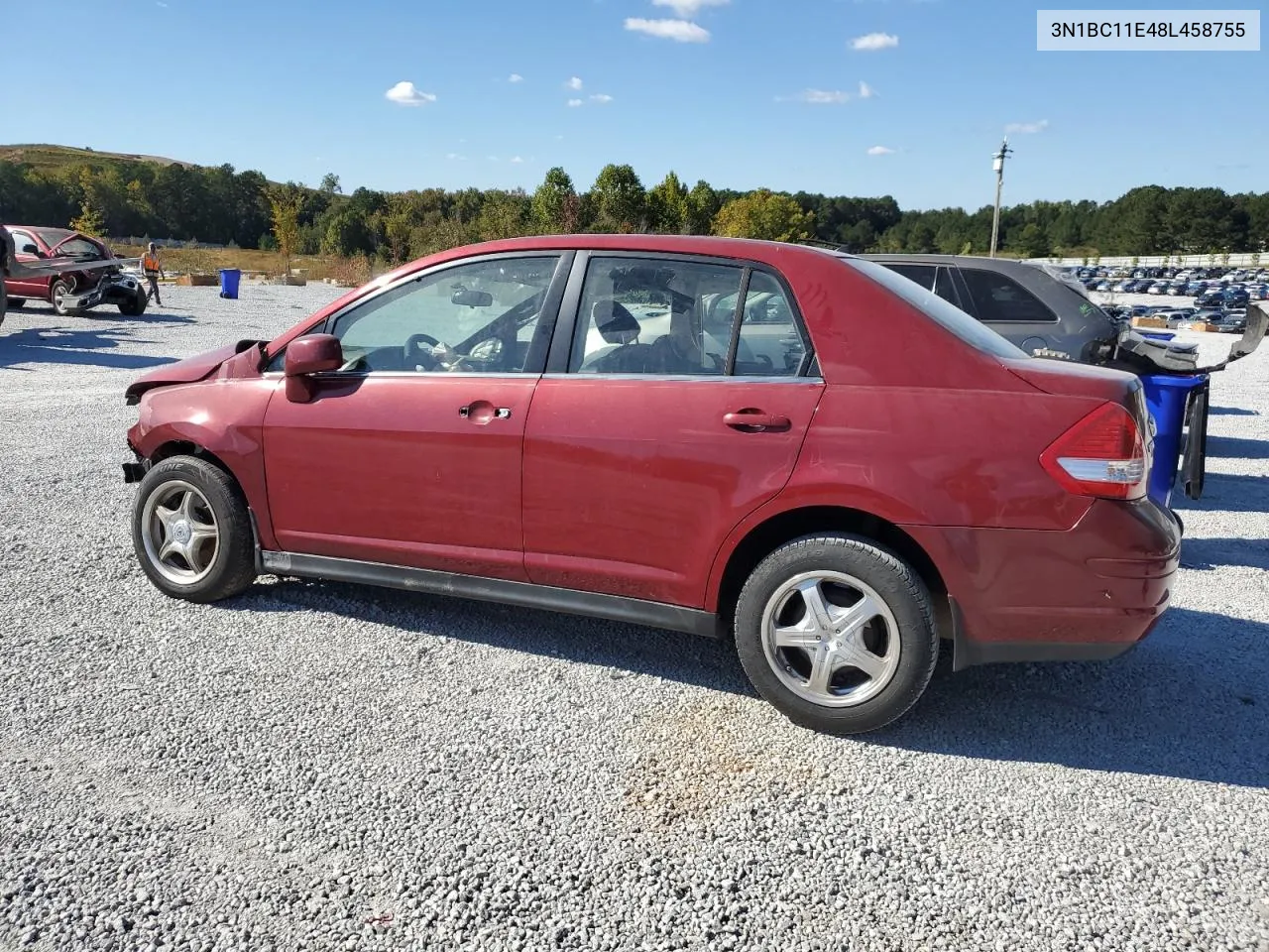 2008 Nissan Versa S VIN: 3N1BC11E48L458755 Lot: 72383284