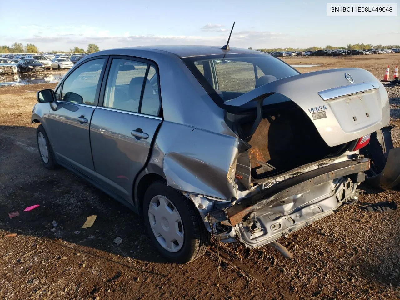 2008 Nissan Versa S VIN: 3N1BC11E08L449048 Lot: 73095354