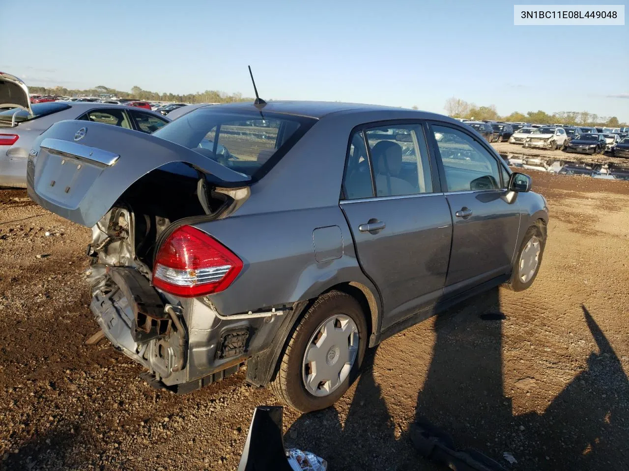 2008 Nissan Versa S VIN: 3N1BC11E08L449048 Lot: 73095354