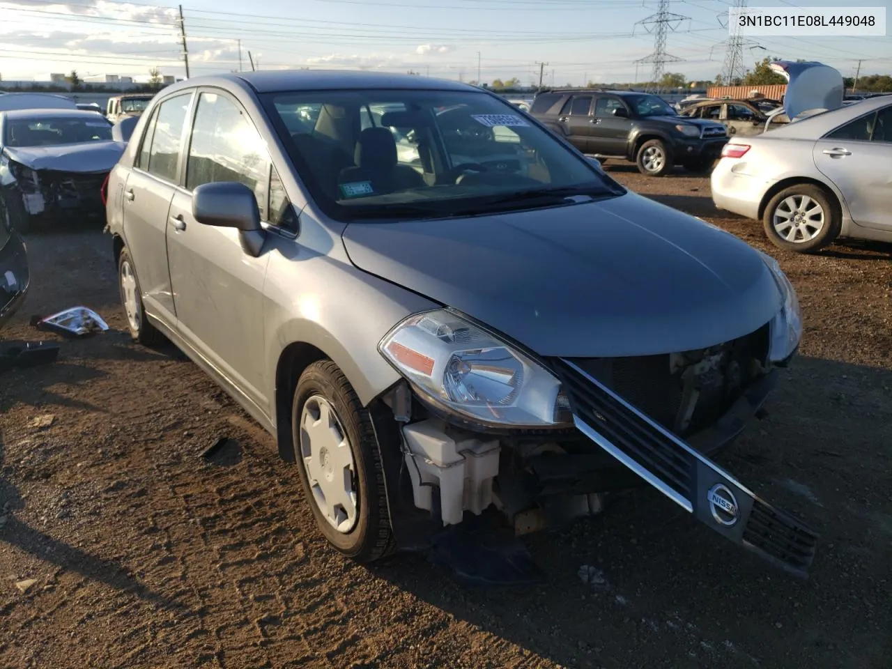 2008 Nissan Versa S VIN: 3N1BC11E08L449048 Lot: 73095354