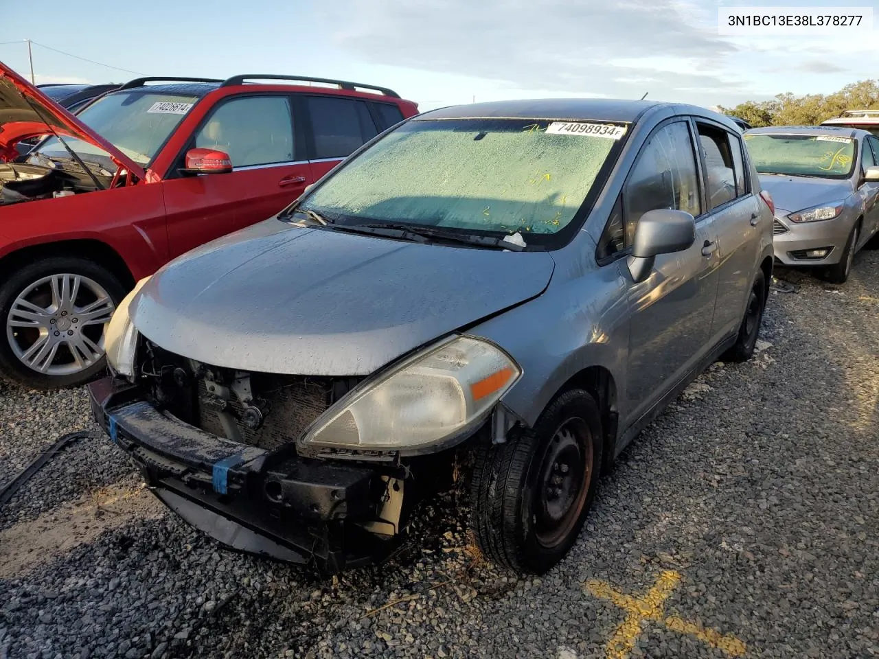 2008 Nissan Versa S VIN: 3N1BC13E38L378277 Lot: 74098934