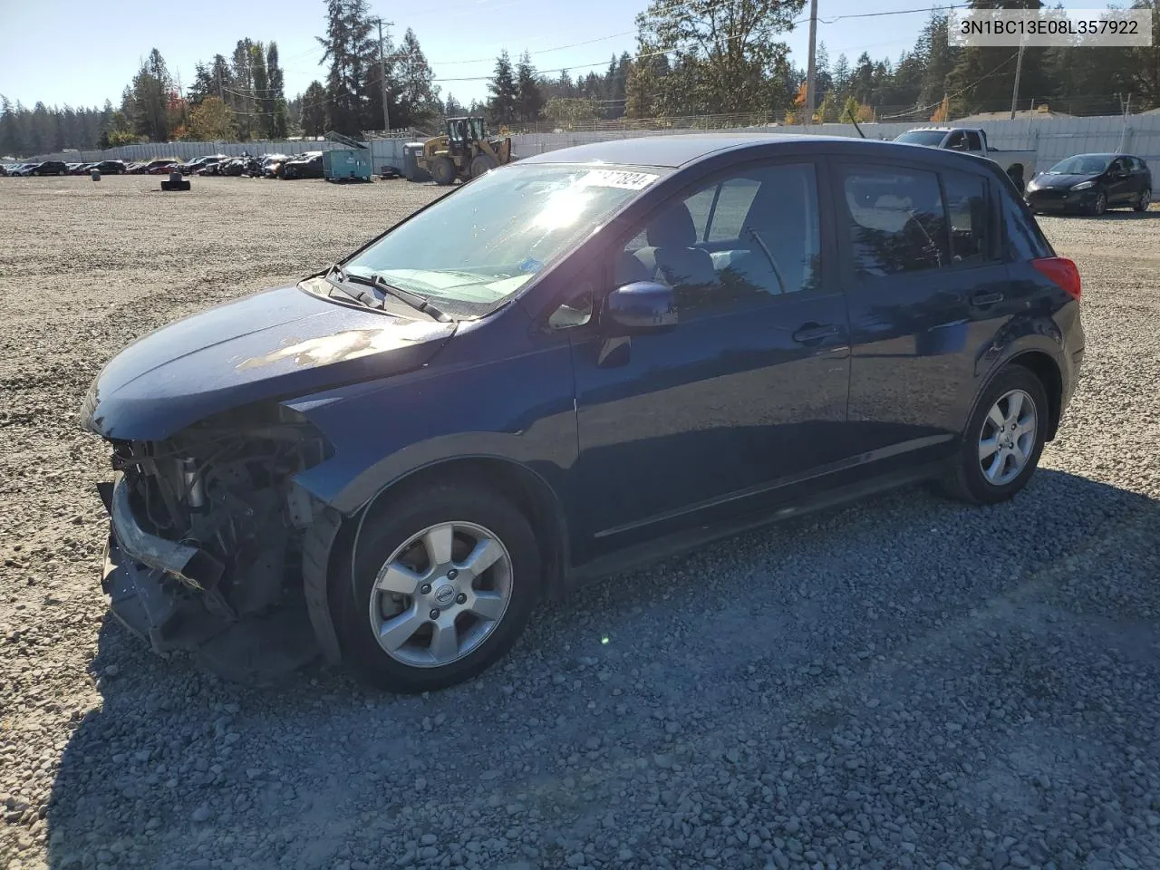 2008 Nissan Versa S VIN: 3N1BC13E08L357922 Lot: 74977824