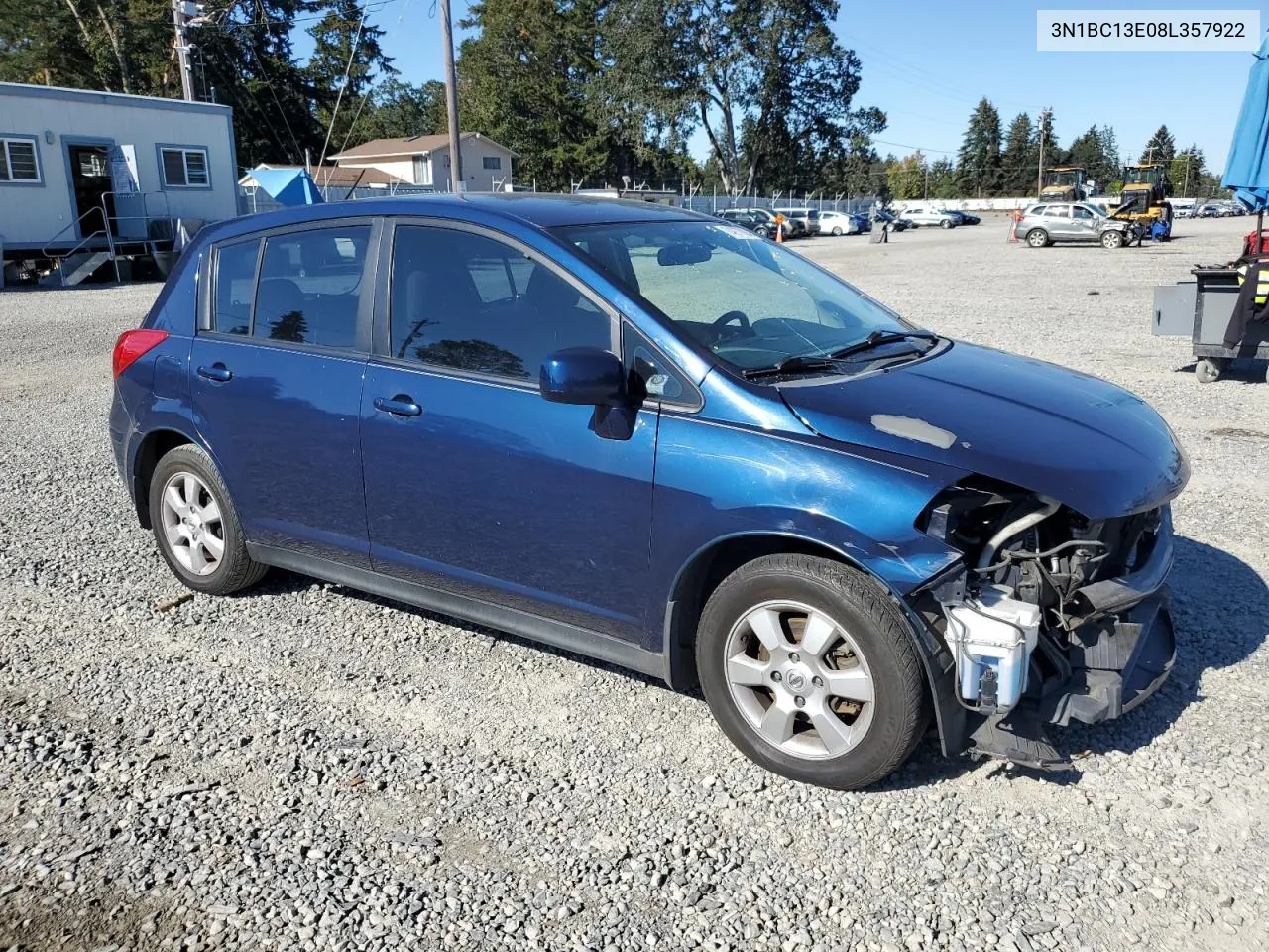 2008 Nissan Versa S VIN: 3N1BC13E08L357922 Lot: 74977824