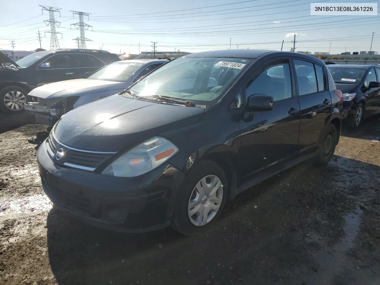 2008 Nissan Versa S VIN: 3N1BC13E08L361226 Lot: 75971024