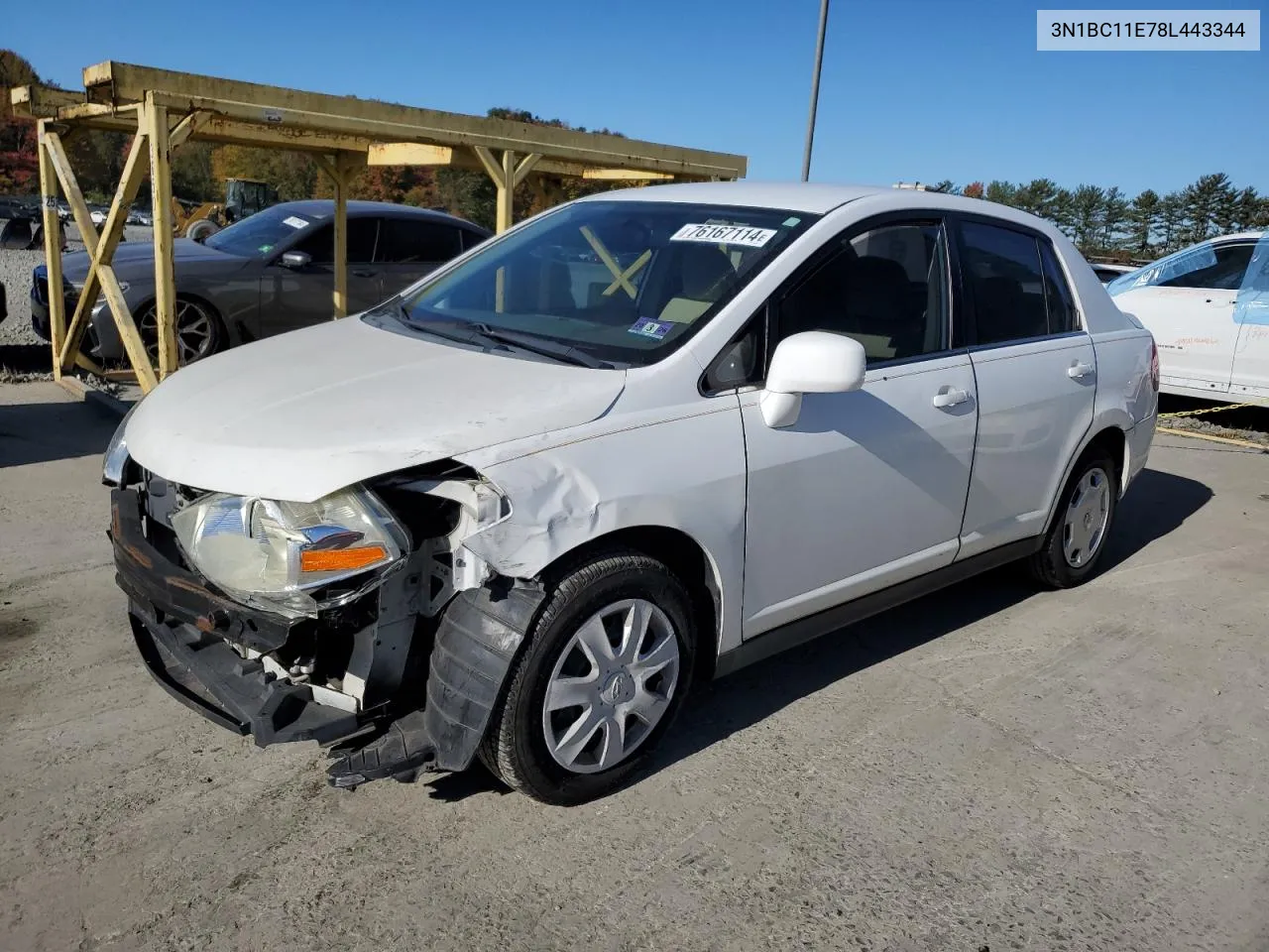 2008 Nissan Versa S VIN: 3N1BC11E78L443344 Lot: 76167114