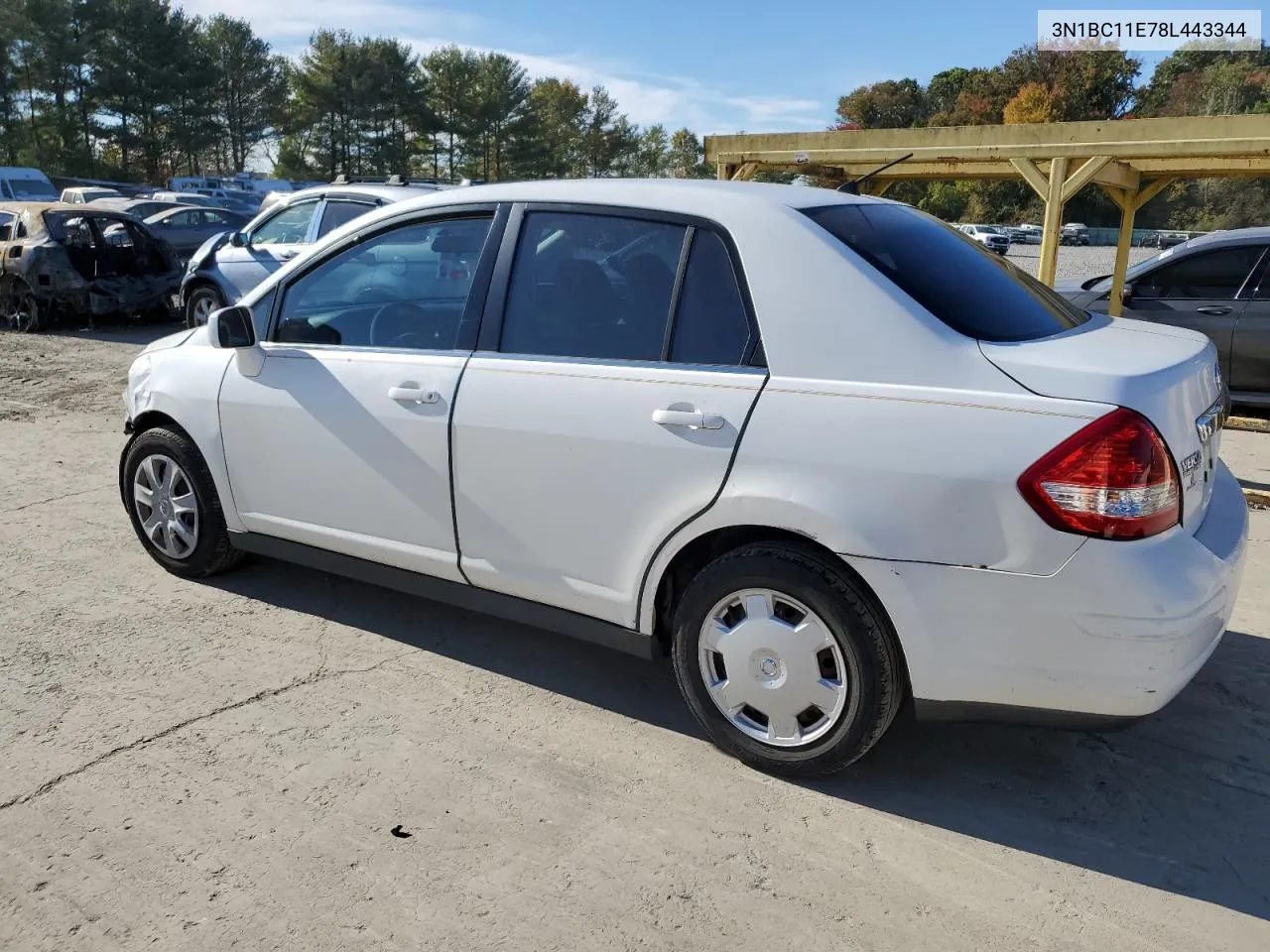 2008 Nissan Versa S VIN: 3N1BC11E78L443344 Lot: 76167114