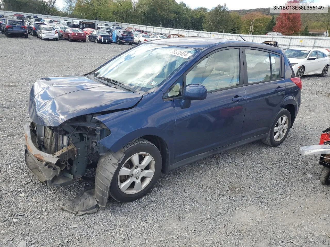 2008 Nissan Versa S VIN: 3N1BC13E58L356149 Lot: 76378454