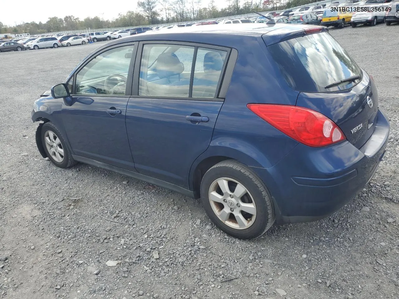 2008 Nissan Versa S VIN: 3N1BC13E58L356149 Lot: 76378454