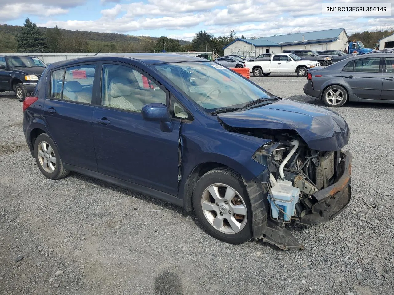 2008 Nissan Versa S VIN: 3N1BC13E58L356149 Lot: 76378454