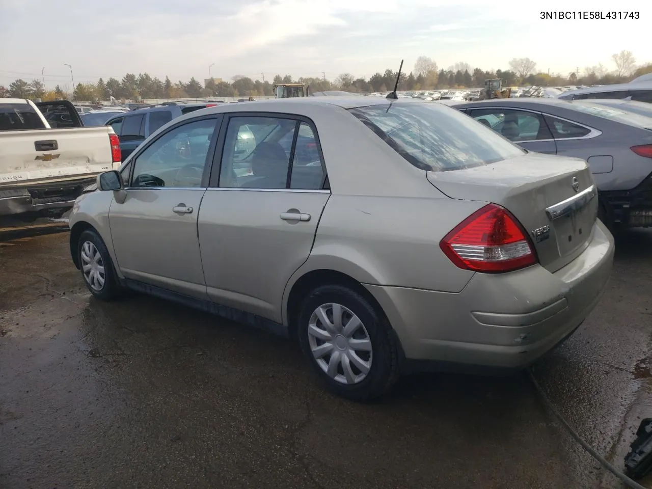 2008 Nissan Versa S VIN: 3N1BC11E58L431743 Lot: 77894244