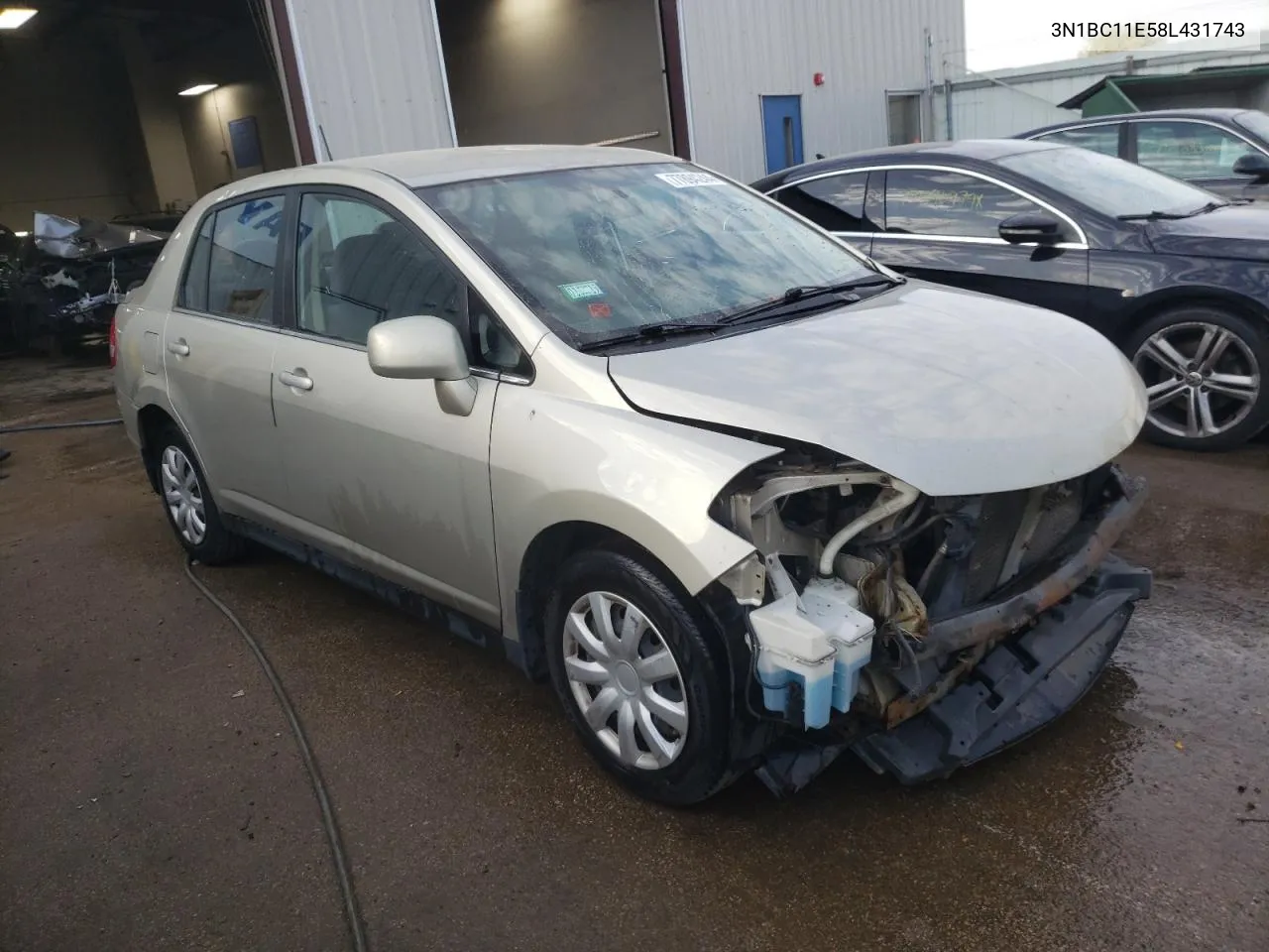 2008 Nissan Versa S VIN: 3N1BC11E58L431743 Lot: 77894244