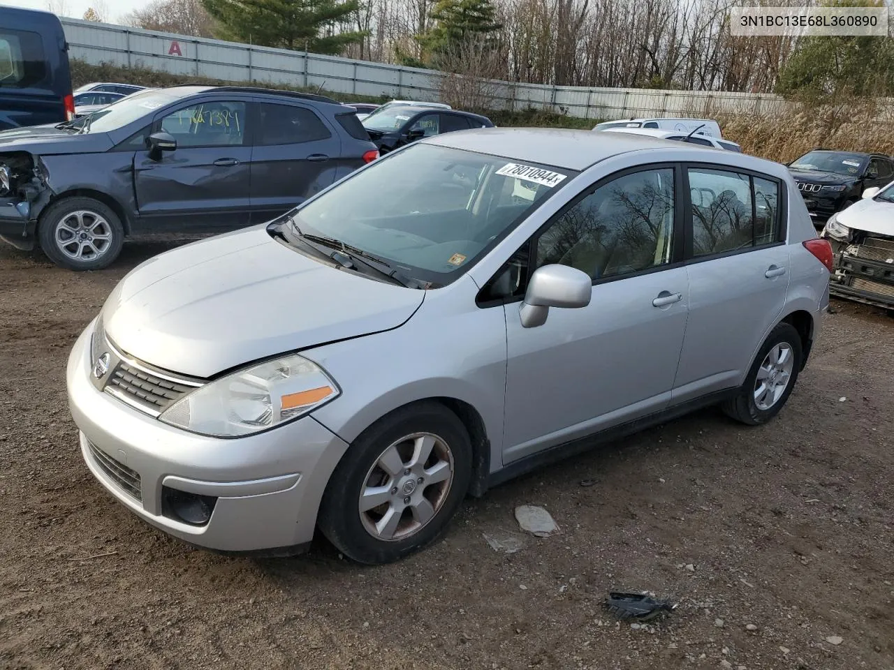 2008 Nissan Versa S VIN: 3N1BC13E68L360890 Lot: 78010944