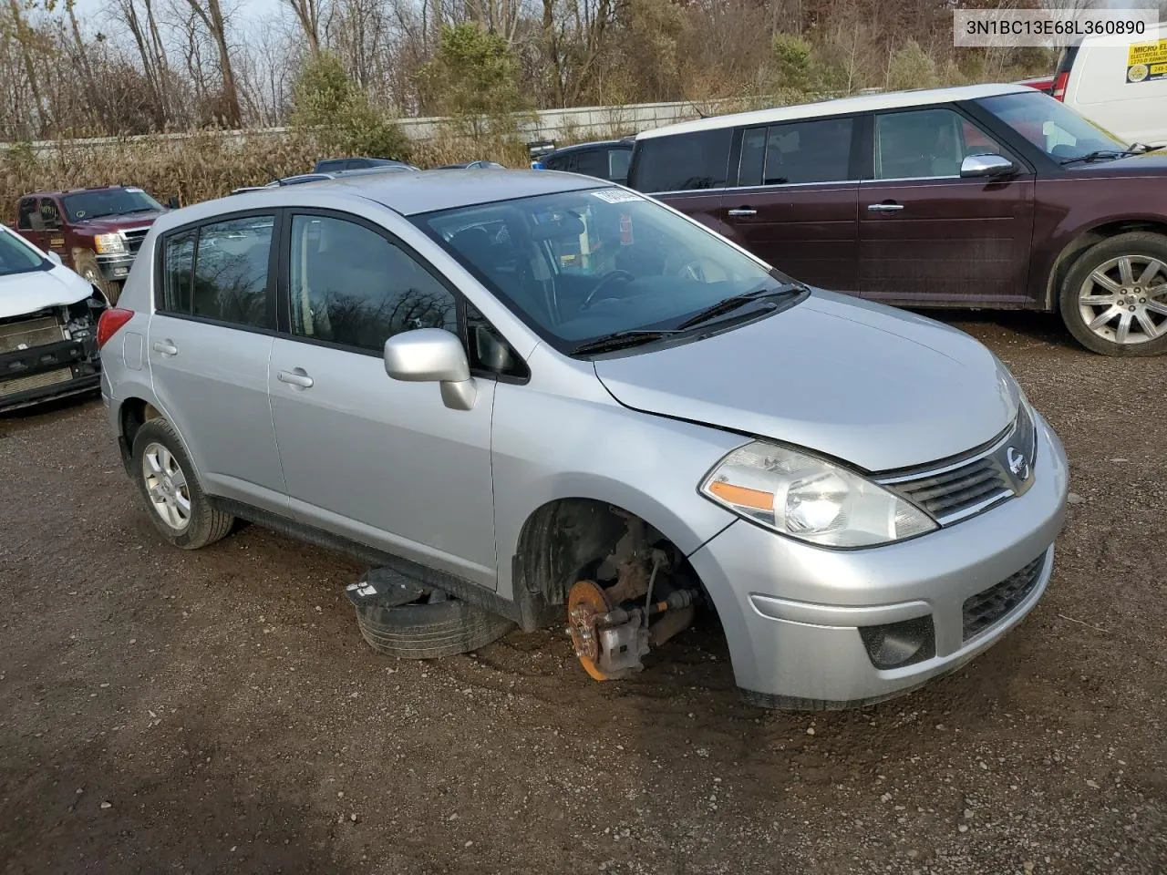 2008 Nissan Versa S VIN: 3N1BC13E68L360890 Lot: 78010944