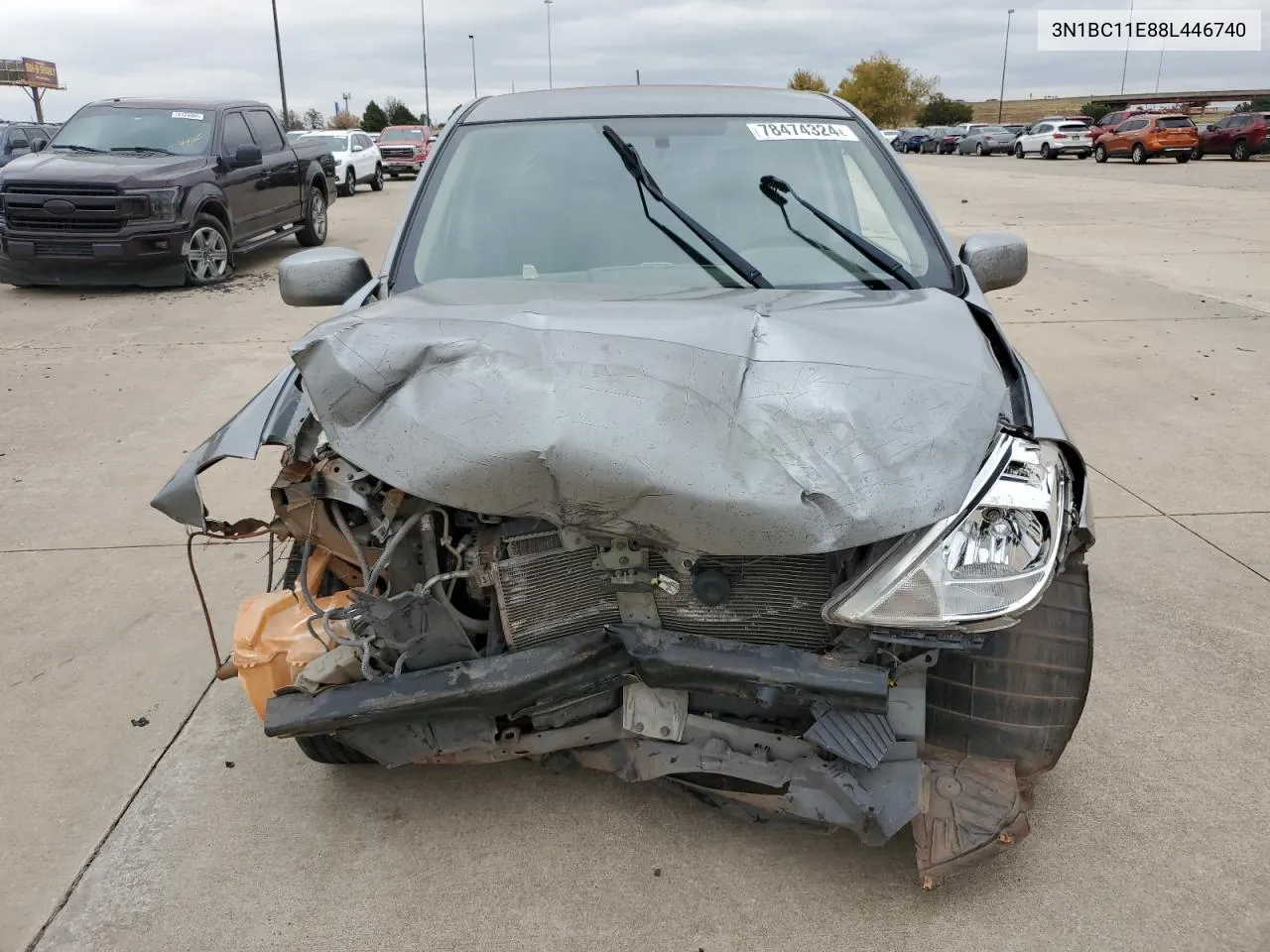 2008 Nissan Versa S VIN: 3N1BC11E88L446740 Lot: 78474324