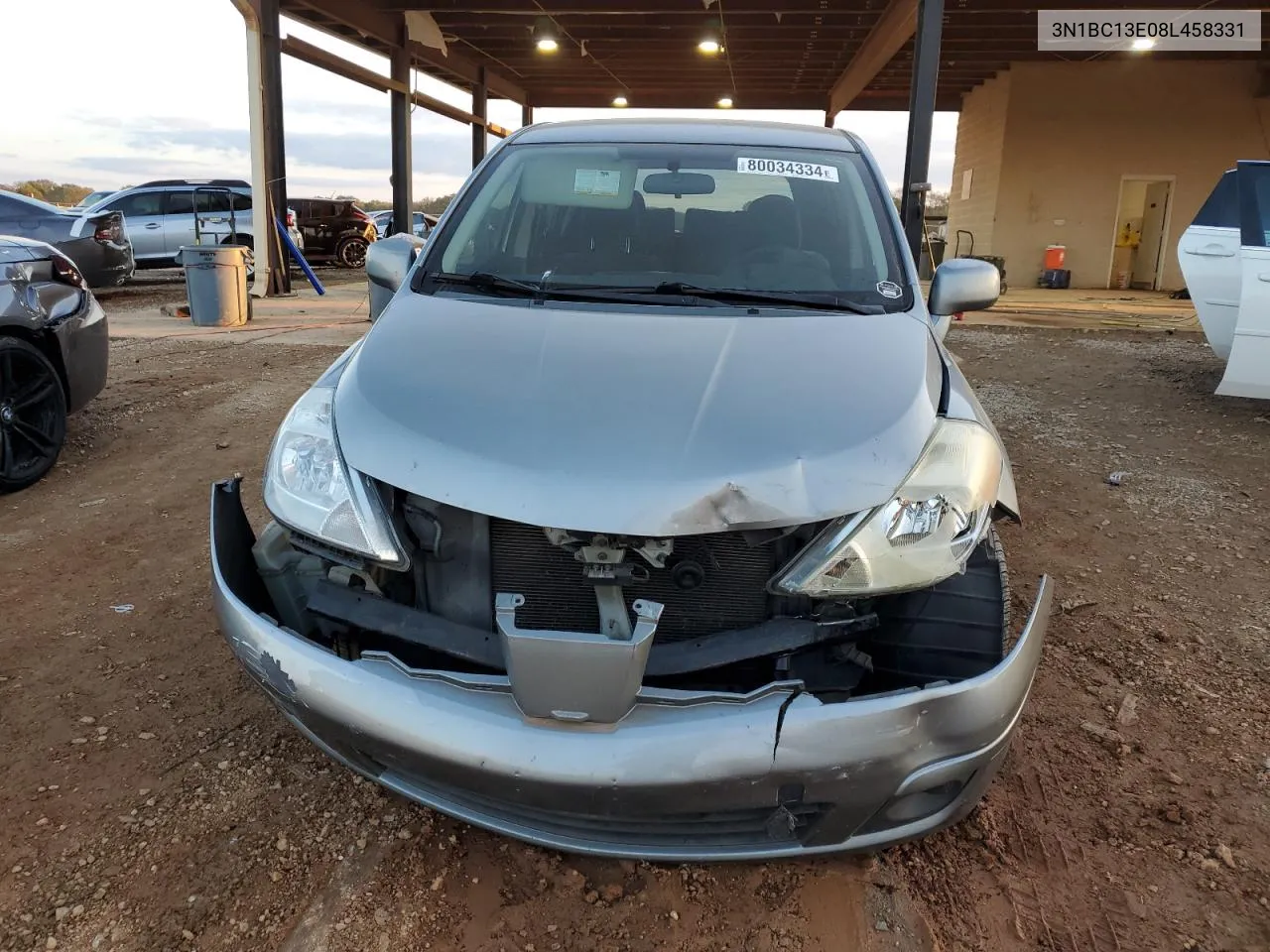 2008 Nissan Versa S VIN: 3N1BC13E08L458331 Lot: 80034334