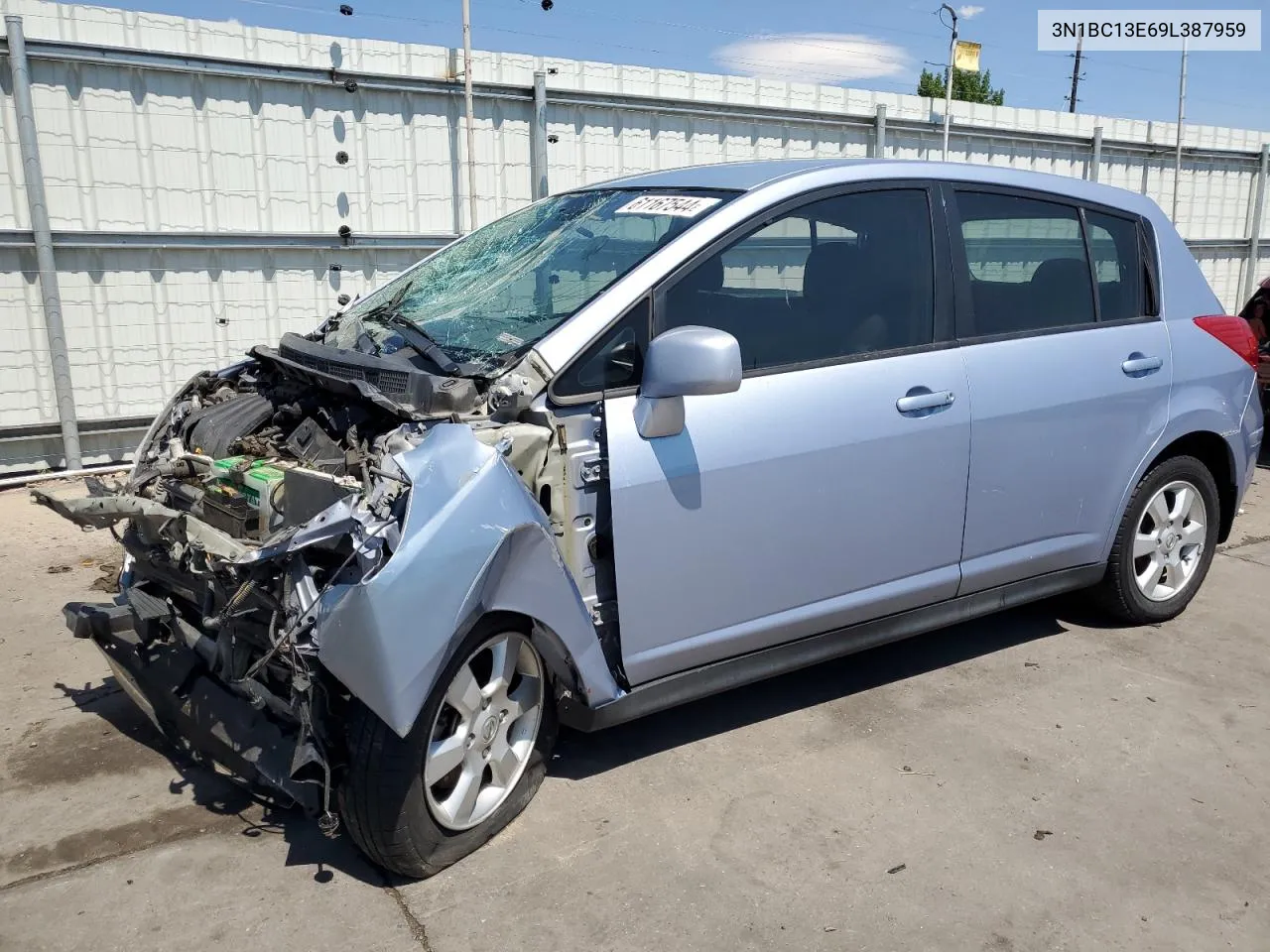 2009 Nissan Versa S VIN: 3N1BC13E69L387959 Lot: 61167544