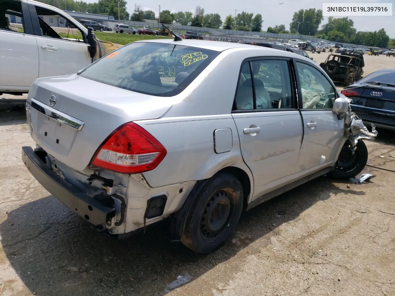 2009 Nissan Versa S VIN: 3N1BC11E19L397916 Lot: 62325414