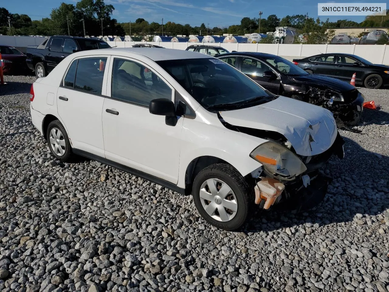 2009 Nissan Versa S VIN: 3N1CC11E79L494221 Lot: 74049784