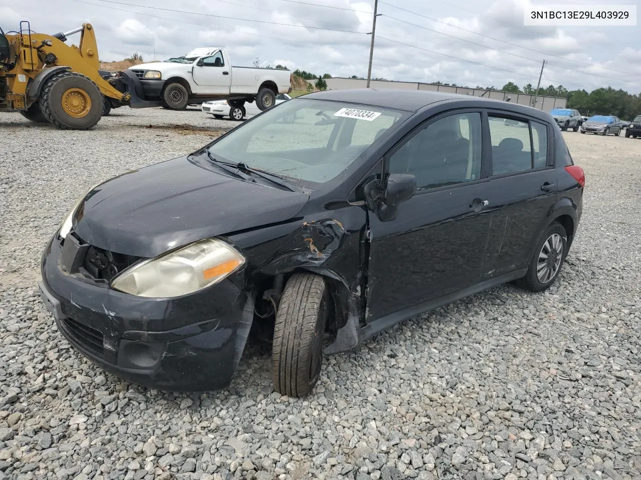 2009 Nissan Versa S VIN: 3N1BC13E29L403929 Lot: 74070334