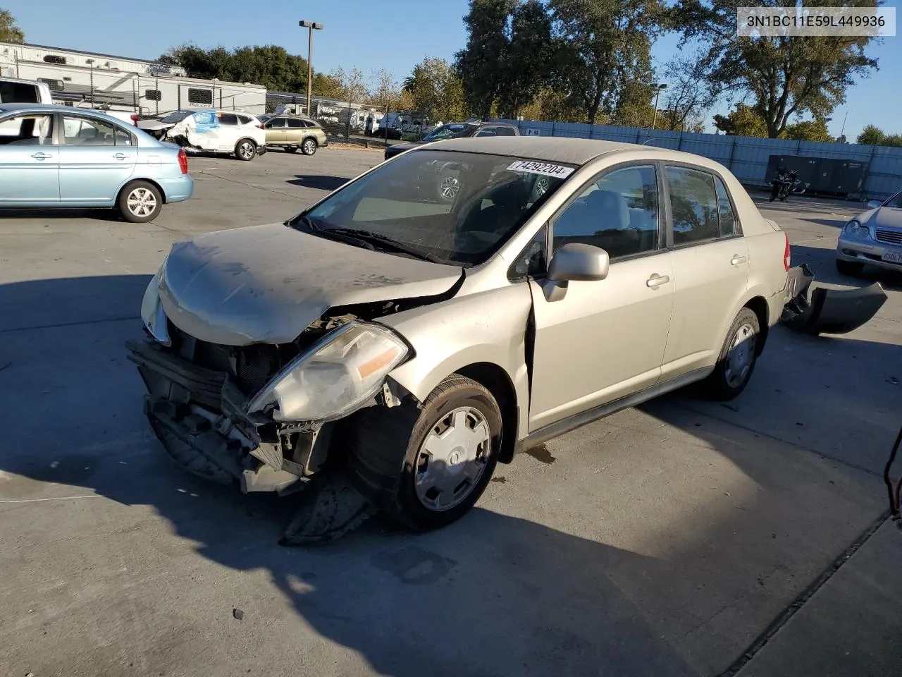 2009 Nissan Versa S VIN: 3N1BC11E59L449936 Lot: 74292204