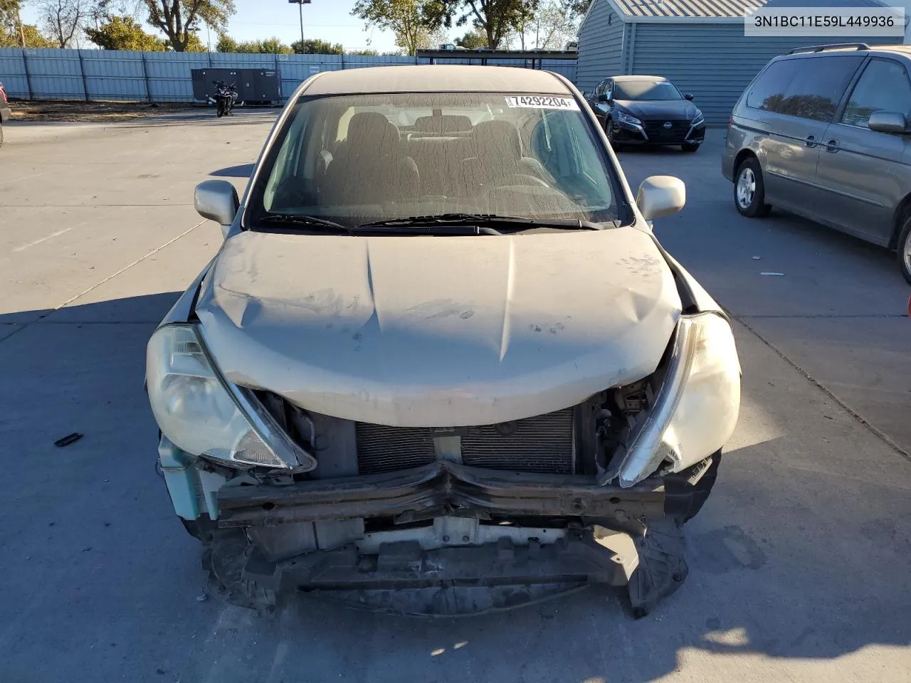 2009 Nissan Versa S VIN: 3N1BC11E59L449936 Lot: 74292204