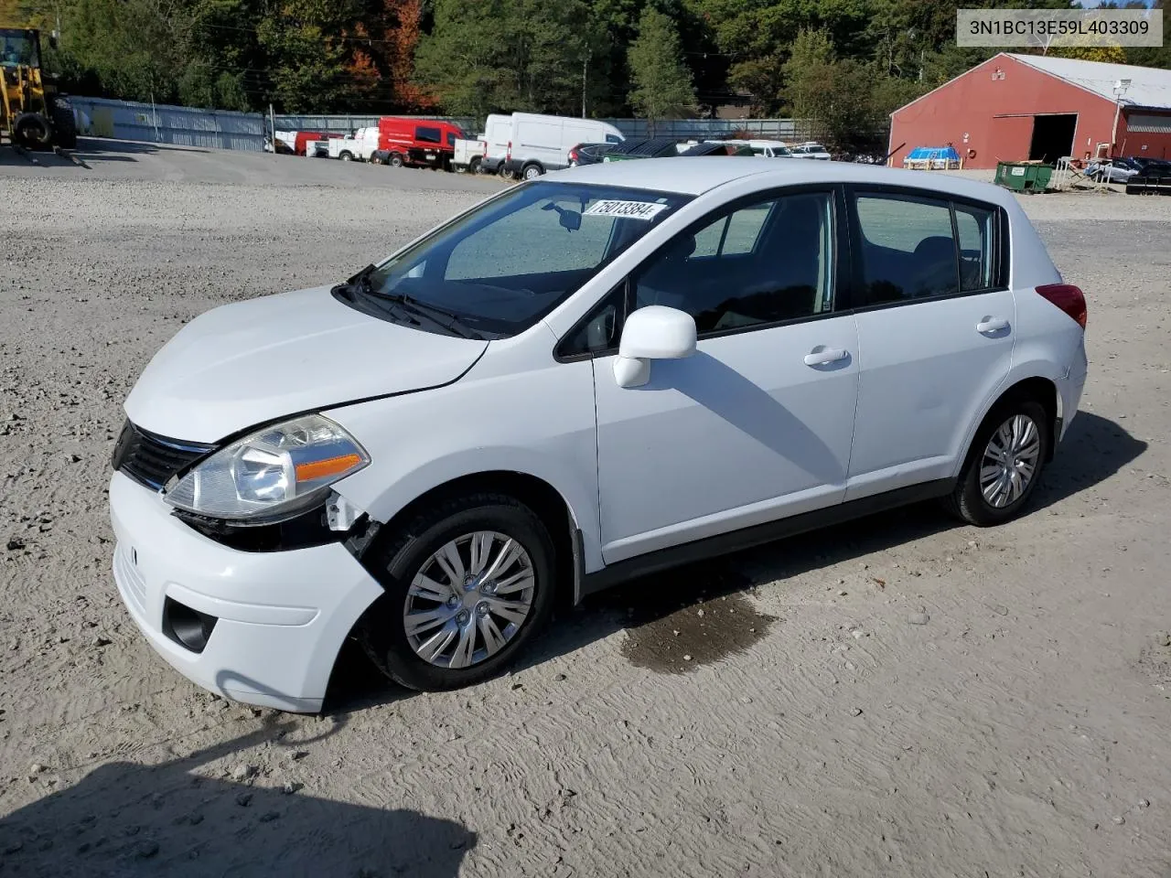 2009 Nissan Versa S VIN: 3N1BC13E59L403309 Lot: 75013384