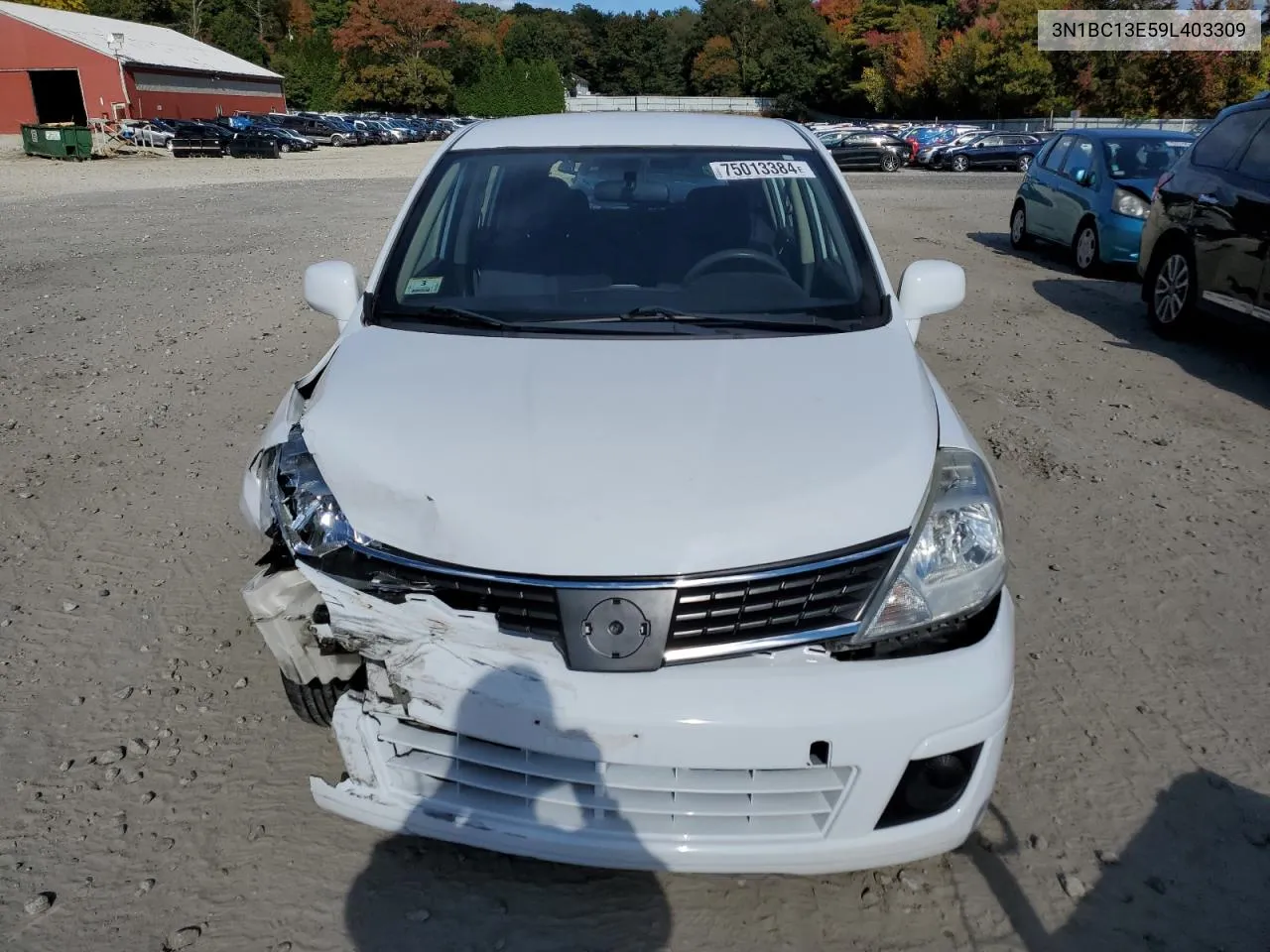 2009 Nissan Versa S VIN: 3N1BC13E59L403309 Lot: 75013384