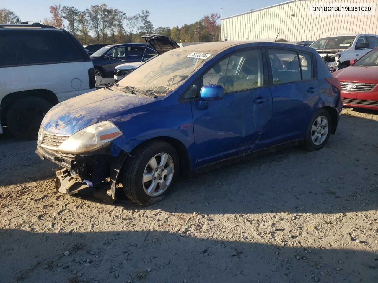 2009 Nissan Versa S VIN: 3N1BC13E19L381020 Lot: 76386294