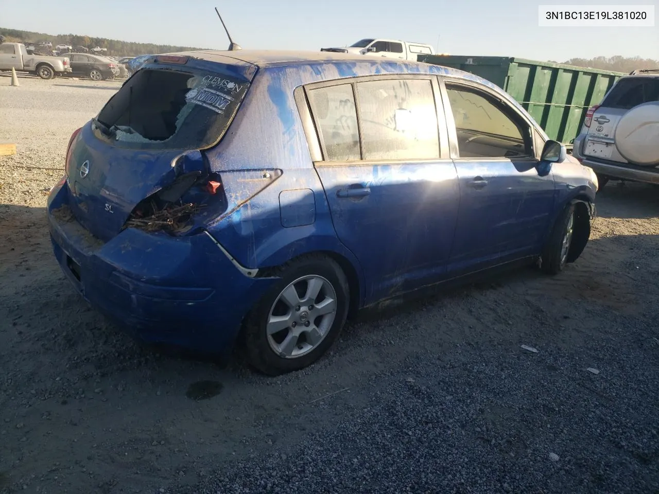 2009 Nissan Versa S VIN: 3N1BC13E19L381020 Lot: 76386294