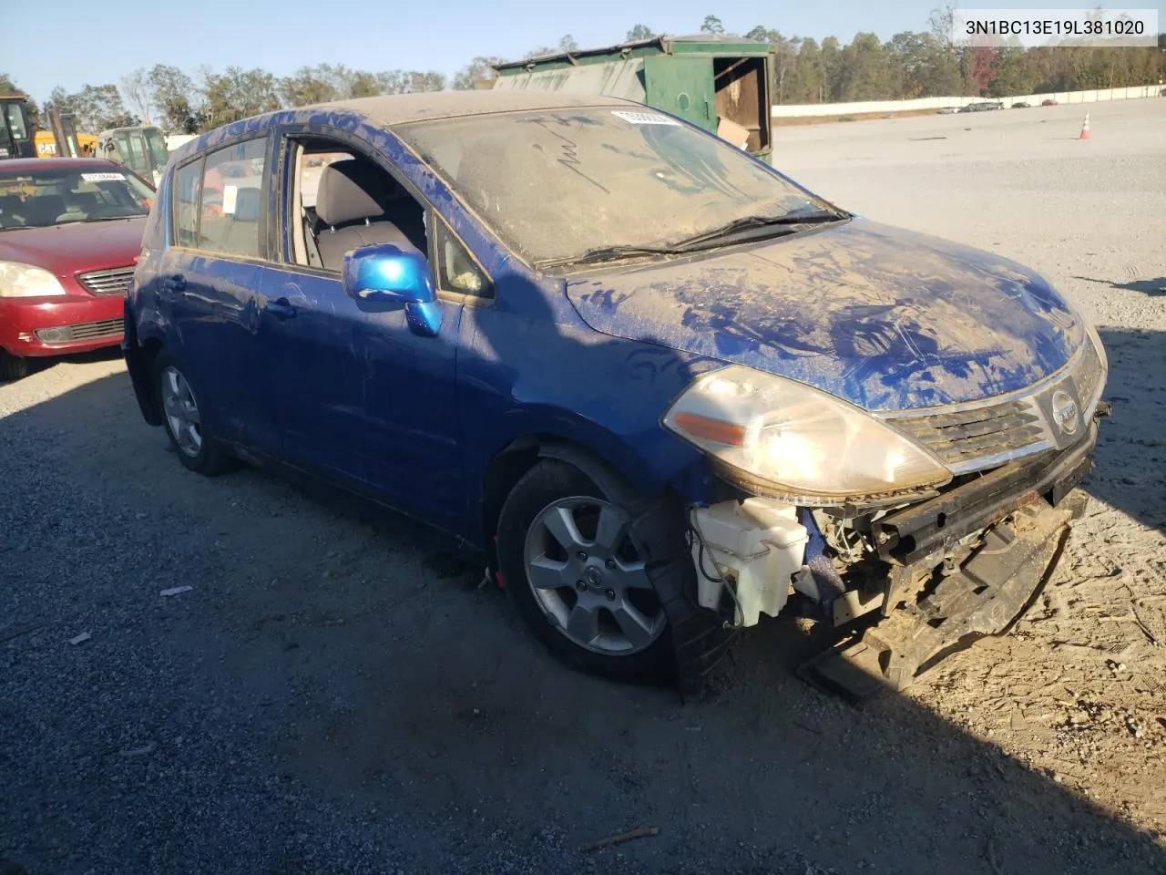 2009 Nissan Versa S VIN: 3N1BC13E19L381020 Lot: 76386294