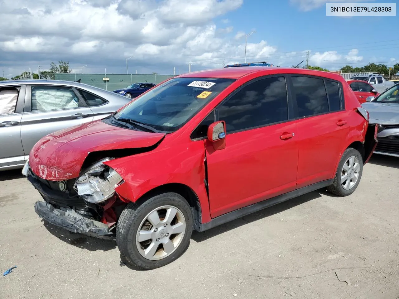 2009 Nissan Versa S VIN: 3N1BC13E79L428308 Lot: 77779834