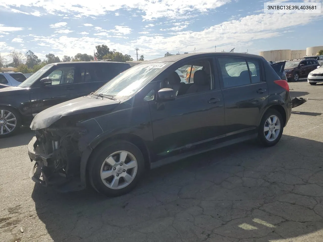 2009 Nissan Versa S VIN: 3N1BC13E39L403681 Lot: 77805174