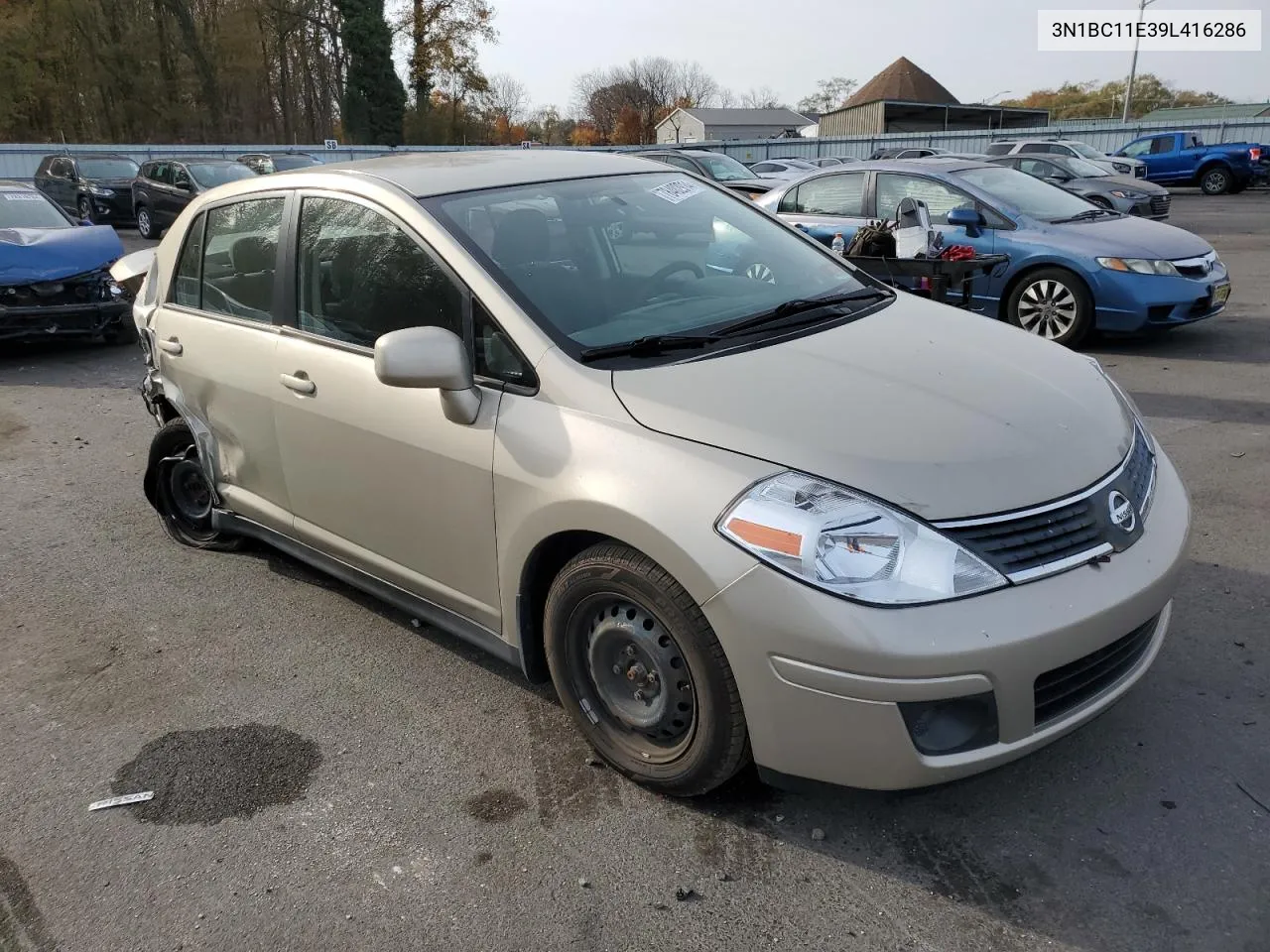 2009 Nissan Versa S VIN: 3N1BC11E39L416286 Lot: 78402914