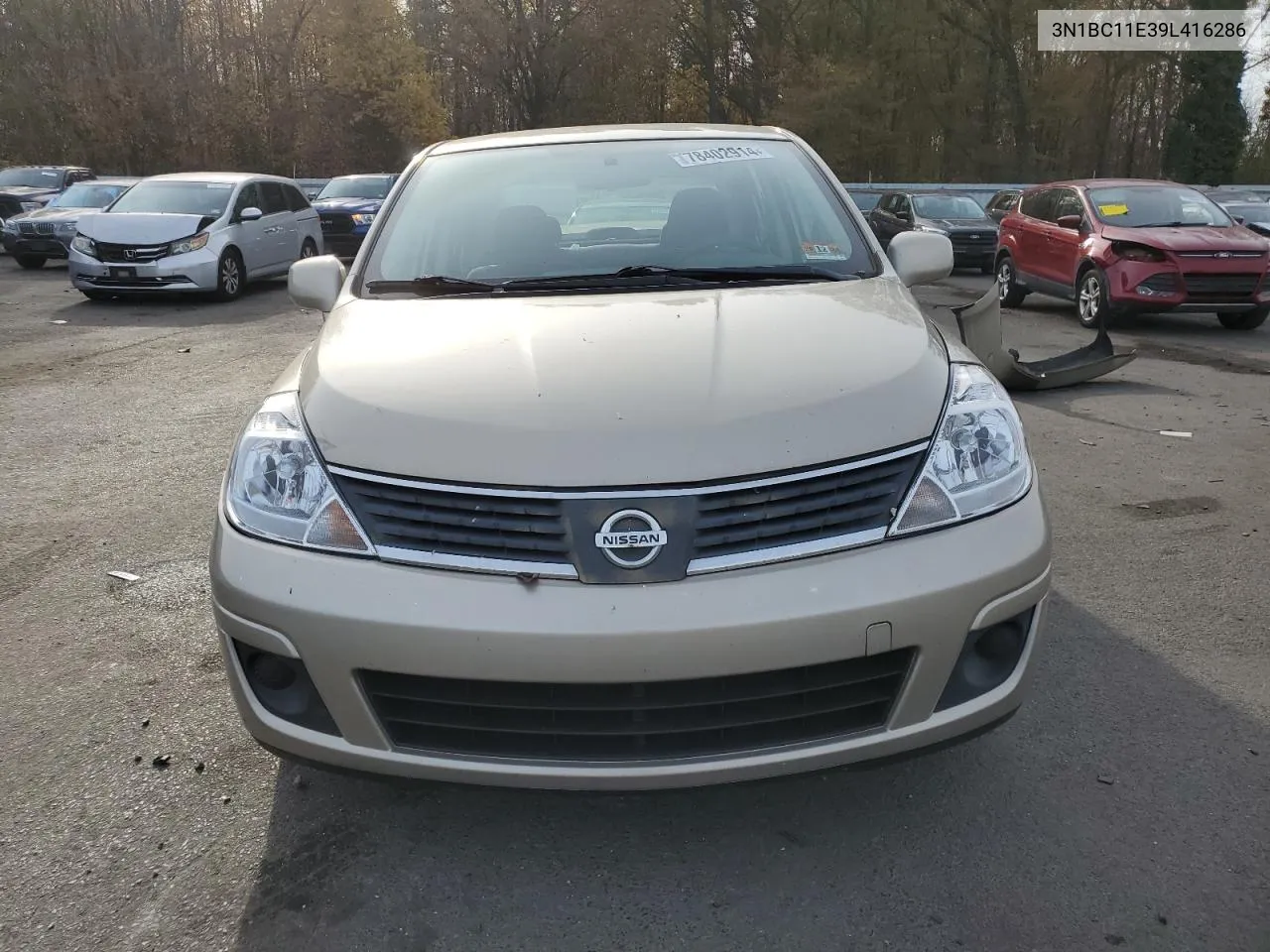 2009 Nissan Versa S VIN: 3N1BC11E39L416286 Lot: 78402914