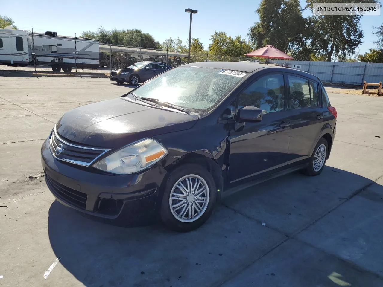 2010 Nissan Versa S VIN: 3N1BC1CP6AL450046 Lot: 67787584