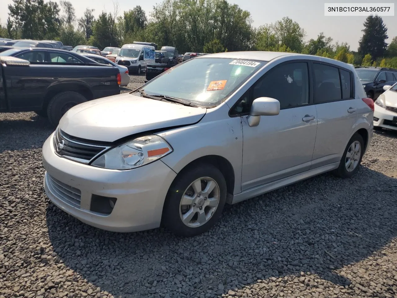 2010 Nissan Versa S VIN: 3N1BC1CP3AL360577 Lot: 70464194