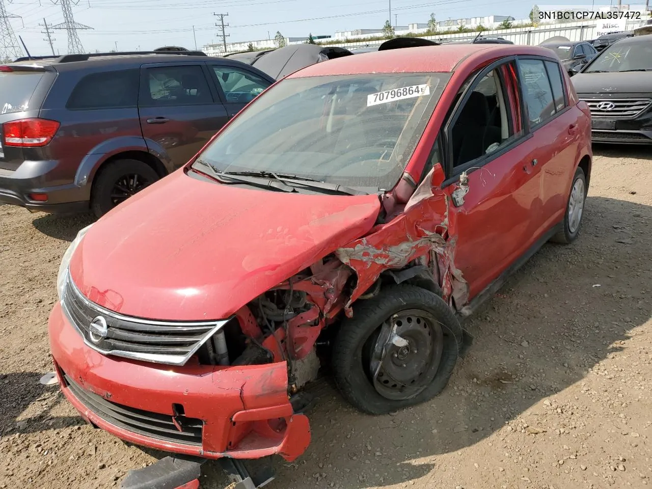 2010 Nissan Versa S VIN: 3N1BC1CP7AL357472 Lot: 70796864