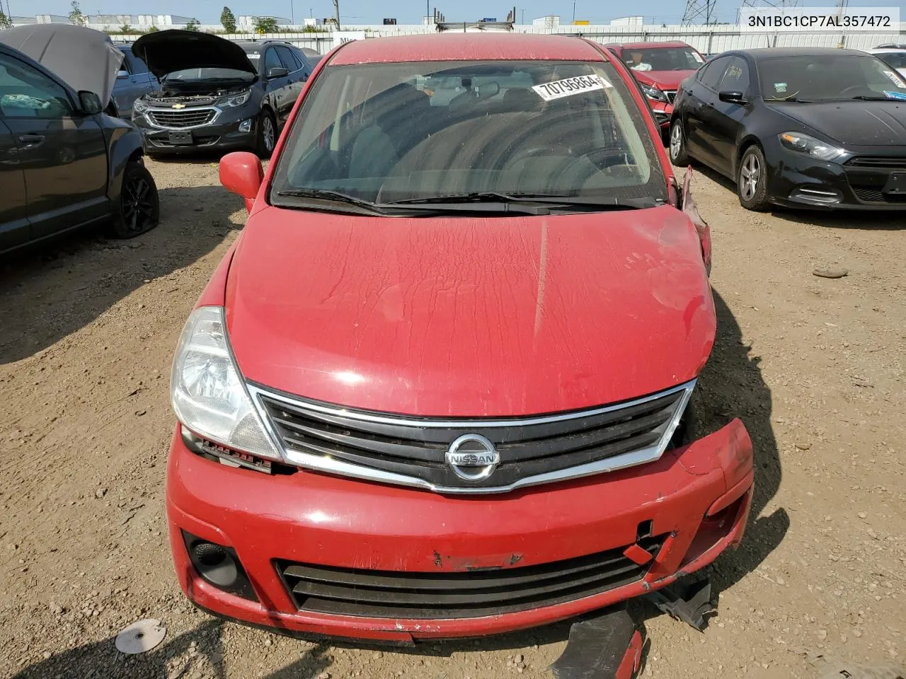 2010 Nissan Versa S VIN: 3N1BC1CP7AL357472 Lot: 70796864