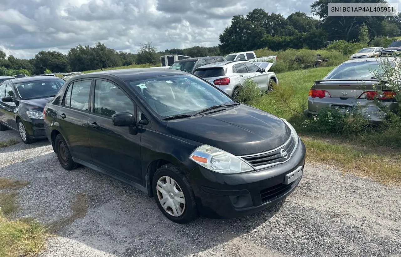 2010 Nissan Versa S VIN: 3N1BC1AP4AL405951 Lot: 73375484