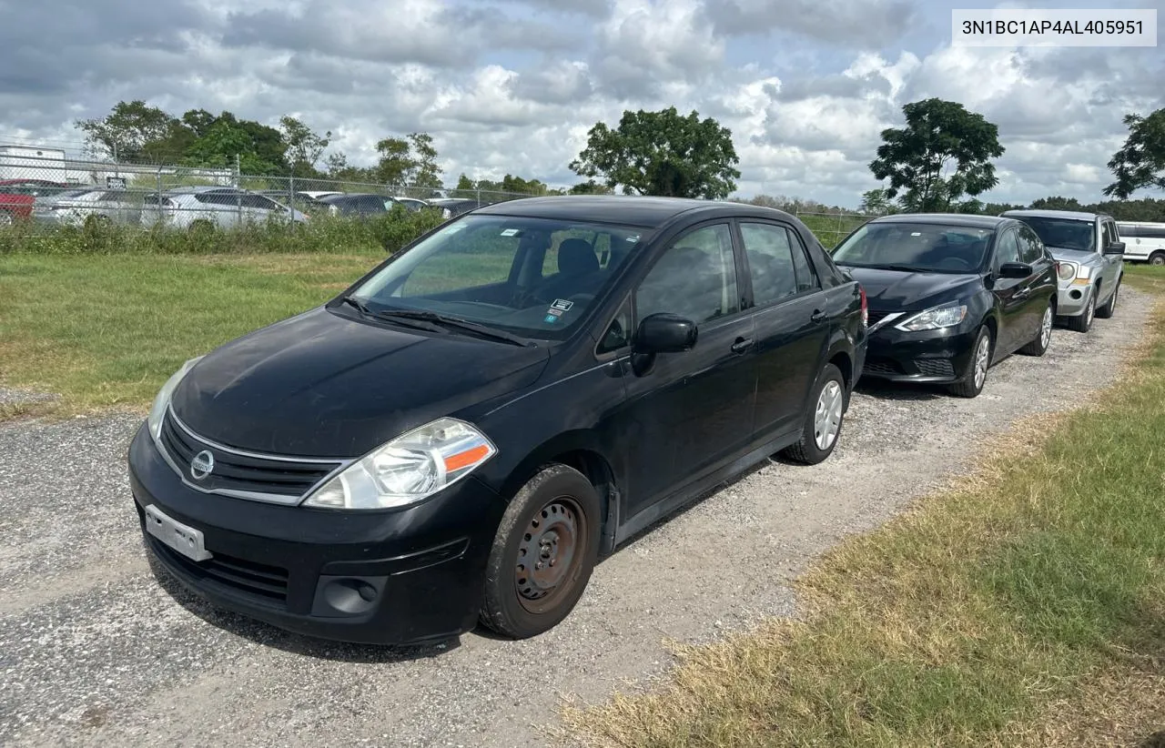 2010 Nissan Versa S VIN: 3N1BC1AP4AL405951 Lot: 73375484