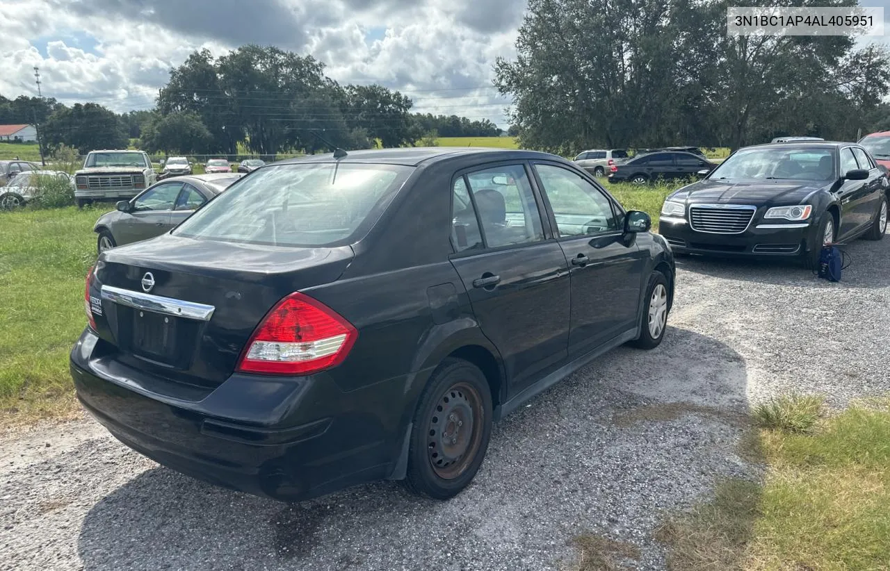 2010 Nissan Versa S VIN: 3N1BC1AP4AL405951 Lot: 73375484