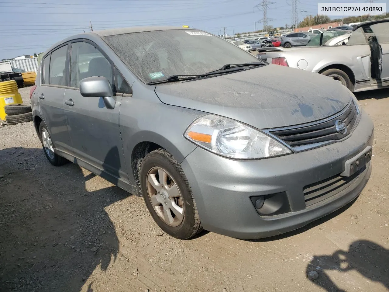 2010 Nissan Versa S VIN: 3N1BC1CP7AL420893 Lot: 75105404