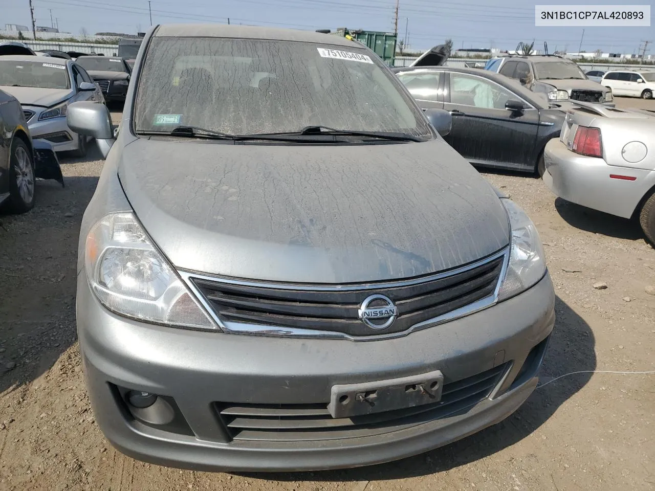 2010 Nissan Versa S VIN: 3N1BC1CP7AL420893 Lot: 75105404